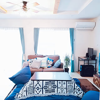 リビング/コタツ/ホワイトインテリア/オルテガ柄/建売住宅...などのインテリア実例 - 2019-12-08 01:46:06