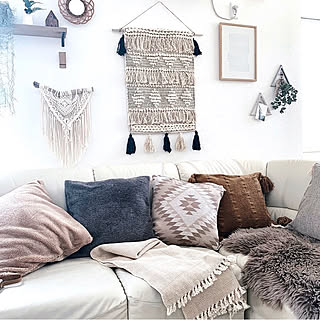 ブラウンベージュ/モノトーンもナチュラルも好き/詳細はインスタに❤︎/フリンジ/Boho Style...などのインテリア実例 - 2020-01-25 21:31:51