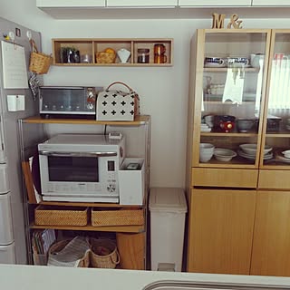 キッチン/北欧インテリア/かご収納/マリメッコ/食器棚...などのインテリア実例 - 2016-10-07 17:44:55