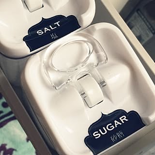 キッチン/ラベルシール/白黒/ラベリング/ラベル作成...などのインテリア実例 - 2016-02-12 11:40:38