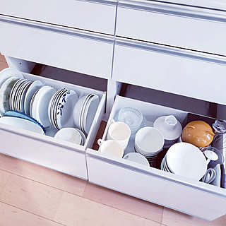 お皿は立てて収納のインテリア実例 Roomclip ルームクリップ