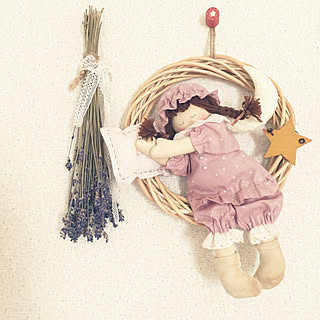 素敵便♡/可愛いのが好き/癒し空間にしたい/ラベンダーが好き♡/リースドール...などのインテリア実例 - 2018-06-06 23:43:43