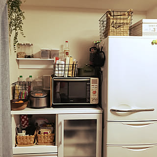 壁掛け棚/ナチュラルキッチン/バスケットかご/かご/無印良品...などのインテリア実例 - 2020-01-02 21:38:30