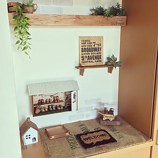 キャンドゥ 突っ張り棒で棚のインテリア実例 Roomclip ルームクリップ