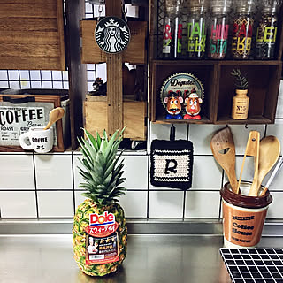 キッチン パイナップル水耕栽培のインテリア実例 Roomclip ルームクリップ