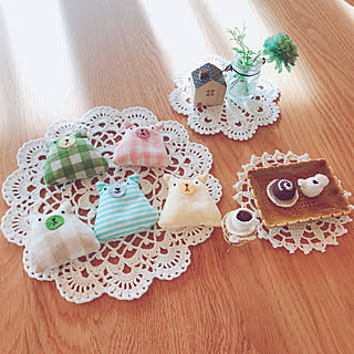 机/クマダさん達とコラボ♪ʕ ·ᴥ·ʔ/編み編み上手なmi-maちゃん✨/mi-maちゃんありがとう◡̈*♡.°⑅/mi-maちゃんから贈り物♥⌣̈⃝...などのインテリア実例 - 2019-01-14 10:37:56