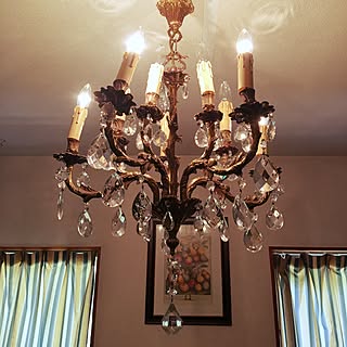 壁/天井/フレンチ/アンティーク家具/アンティーク/フランス製 シャンデリア...などのインテリア実例 - 2016-03-20 11:44:51