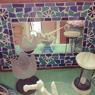 モザイクタイルの鏡のインテリア実例 Roomclip ルームクリップ