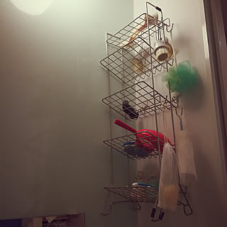 バス/トイレ/一人暮らし/100均/空中収納/バス/トイレ用ラックのインテリア実例 - 2018-01-16 23:48:41