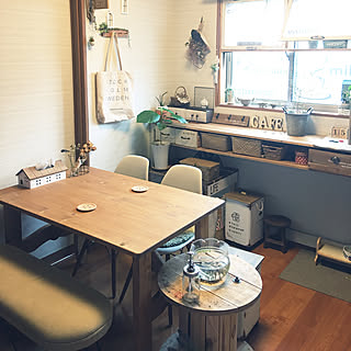 DIYおばちゃん/パタパタ窓枠DIY/GASTON LUGAトートバッグ/ピンポンパールのぽんぽこぴーさん/カウンターDIY...などのインテリア実例 - 2019-08-15 09:37:21