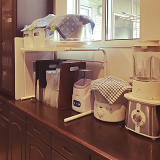 棚/RCの出会いに感謝♡/パントリー収納/スッキリ暮らしたい/いいね！&フォローとっても嬉しいです♡...などのインテリア実例 - 2018-01-27 16:39:33