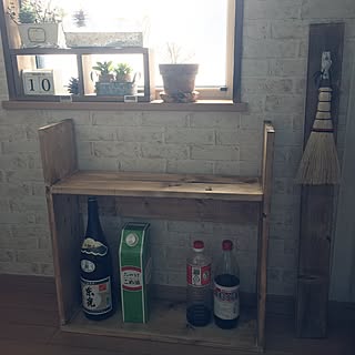 キッチン/キッチン改装/端材DIY/一升瓶隠し/アンティークワックス...などのインテリア実例 - 2017-03-10 11:31:34