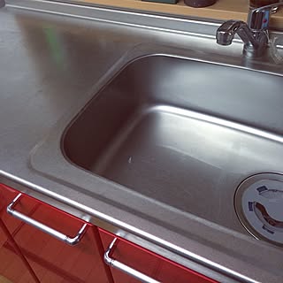 キッチン/ステンレスシンク/ステンレスが気になってしょうがない/キッチンは物を置かない/キッチンは白とシルバー...などのインテリア実例 - 2014-09-04 11:34:53