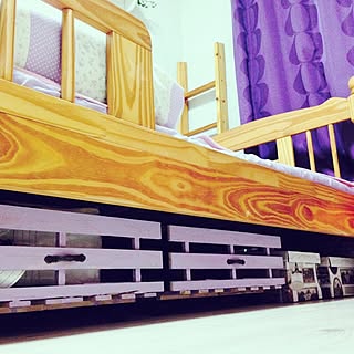 ベッド周り/セリアリメイク/100均/すのこリメイク/セリアのインテリア実例 - 2013-10-13 19:51:37