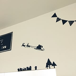 Xmasのウォールステッカーを手作りのインテリア実例 Roomclip ルームクリップ