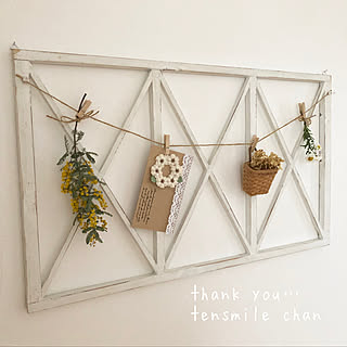 ありがとう♡/RCの出会いに感謝♡/ドライフラワー/古いものにも惹かれる୨୧˙˳⋆/tensmileちゃんのミニリース♡...などのインテリア実例 - 2019-03-19 08:03:23