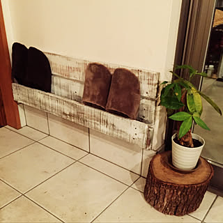 玄関/入り口/スリッパラック/スリッパラックDIY/DIY ペイント/DIY...などのインテリア実例 - 2018-01-28 18:52:10