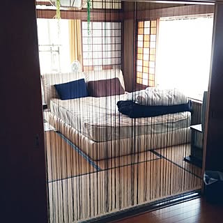ベッド周り/ダイソー/フェイクグリーン/グリーンネックレス/和寝室...などのインテリア実例 - 2016-08-25 12:45:09
