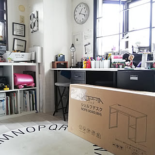 部屋全体/机/山善/山善収納部/くらしのeショップ...などのインテリア実例 - 2020-02-23 22:03:48