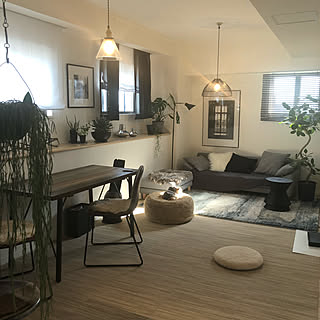 部屋全体/ジャーナルスタンダードファニチャー/男前/観葉植物/照明...などのインテリア実例 - 2019-12-24 11:57:37