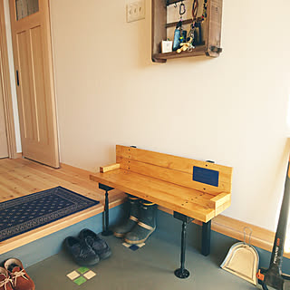 玄関/入り口/ナチュラル/DIY/端材DIY/シンプル...などのインテリア実例 - 2018-01-13 16:47:45