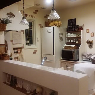 キッチン/アナベルドライ/セリア/studioclip雑貨/白と茶色が好き♡...などのインテリア実例 - 2016-11-21 22:28:24