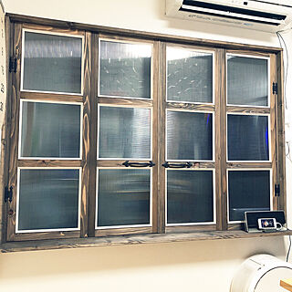 壁/天井/仕事部屋/仕事スペース/DIY/折れ窓...などのインテリア実例 - 2018-06-23 21:49:06