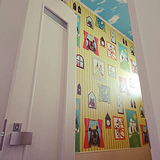 バス/トイレ/訪れて頂きありがとうございます♪/2018.12.12〜始めました。/絵本のような壁紙/3歳の姪っ子トイレでかくれんぼ/怖くない?トイレのインテリア実例 - 2019-02-06 13:39:40
