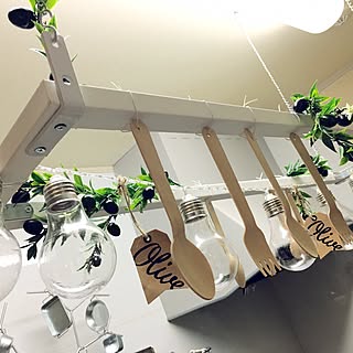 キッチン/100均造花リメイク/100均/雑貨/DIY...などのインテリア実例 - 2016-06-10 21:30:45