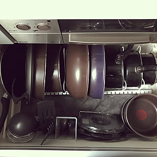 キッチン/引出し収納/整理整頓/コンロ下収納/キッチン 収納...などのインテリア実例 - 2017-12-20 16:50:30
