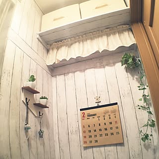 バス/トイレ/トイレットペーパー収納/100均様々❤/カフェカーテン/狭いスペースを生かしたい...などのインテリア実例 - 2017-02-13 18:05:27