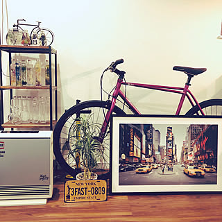 なんば 壁 自転車の絵