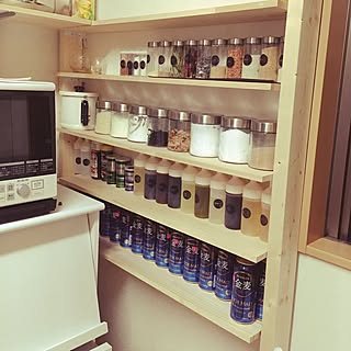 キッチン/調味料棚/ディアウォール棚/DIY/セリア...などのインテリア実例 - 2017-06-01 00:52:45