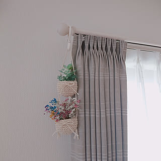 造花 カーテンレールのインテリア実例 Roomclip ルームクリップ