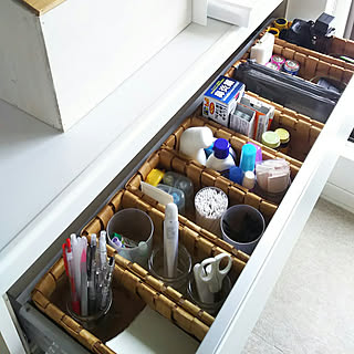 セリア/キッチンカウンター下の引き出し/無印良品/収納/家族も使いやすくのインテリア実例 - 2018-05-07 09:05:45