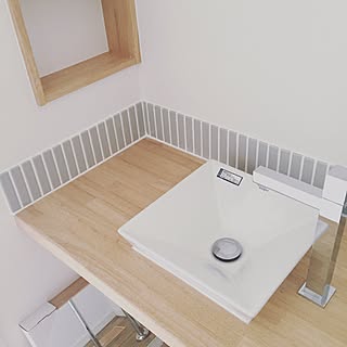 バス/トイレ/名古屋モザイク/名古屋モザイクタイル/カクダイ/造作手洗いのインテリア実例 - 2016-06-29 20:48:36