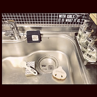 キッチン/転写シール/排水口カバー/貼っただけリメイク/10分でできる...などのインテリア実例 - 2018-04-17 11:05:45