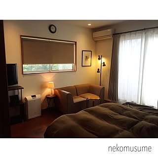 ベッド周り/フランフラン ソファ/寝室/とりあえず置いてみた/ホテルライクにしたい/寝室ホテル化計画!!のインテリア実例 - 2016-04-27 11:57:36