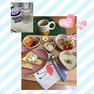キッチン/ヘルシーモーニング☆/簡単クッキング!/ハートの食器/ハート好き♡...などのインテリア実例 - 2019-01-05 11:30:12