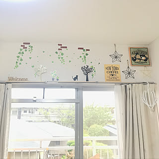 カーテンレール上のインテリア実例 Roomclip ルームクリップ