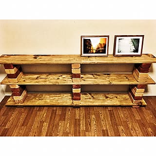 棚/アンティークワックス/goodday/レンガ/本棚DIY...などのインテリア実例 - 2016-05-07 22:27:01