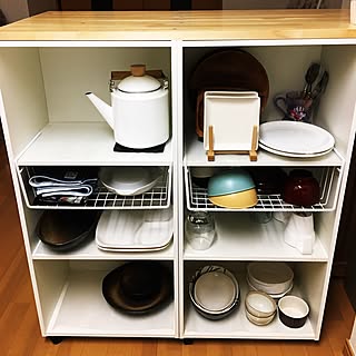 キッチン/食器収納/一人暮らし/2DK/カウンターキッチン DIY...などのインテリア実例 - 2017-02-23 13:37:11