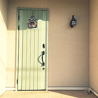 玄関ドア外側のリースのインテリア実例 Roomclip ルームクリップ