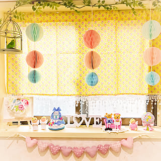 バス/トイレ/ハートガーランド手作り♡/鳥かご♡/ウエディング雑貨/カフェカーテンリメイク...などのインテリア実例 - 2018-01-14 17:44:43