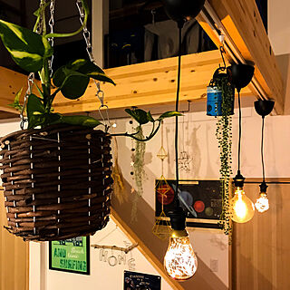 ペンダントライト/吊り下げ観葉植物/IKEAの照明/リビングのインテリア実例 - 2020-10-10 19:54:23