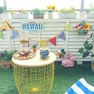 棚/ハイビスカス/カラフル/ハワイアン/ナンバープレート...などのインテリア実例 - 2016-07-17 11:04:11