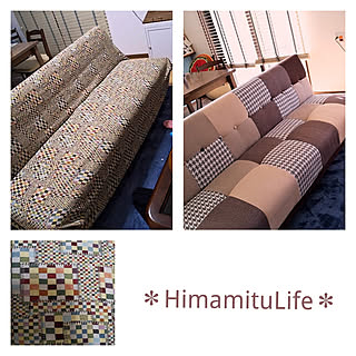 女性の、4LDK、家族住まいの「リビング」についてのインテリア実例