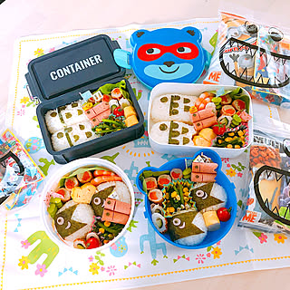 クオリティ低いー。/4人分/遠足/お弁当/フライングタイガー...などのインテリア実例 - 2019-04-26 08:00:54