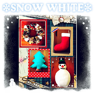 ハンドメイド❤️/クリスマスリース +..・* ☆/ハンドメイド作品♥️/フェルト✨/大好きな物に囲まれて暮らす♡...などのインテリア実例 - 2018-10-27 01:16:54