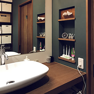 洗面所 壁紙のおしゃれなインテリアコーディネート レイアウトの実例 Roomclip ルームクリップ